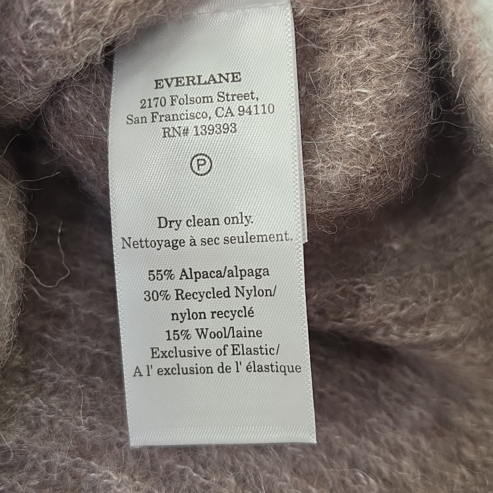 Everlane Alpaca Cocoon Crew Sweater Womens S Gray NWOT Oversized Wool Blend - Picture 7 of 14